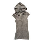 Damen Strick Long Top mit Kapuze - Unbekannt - 36